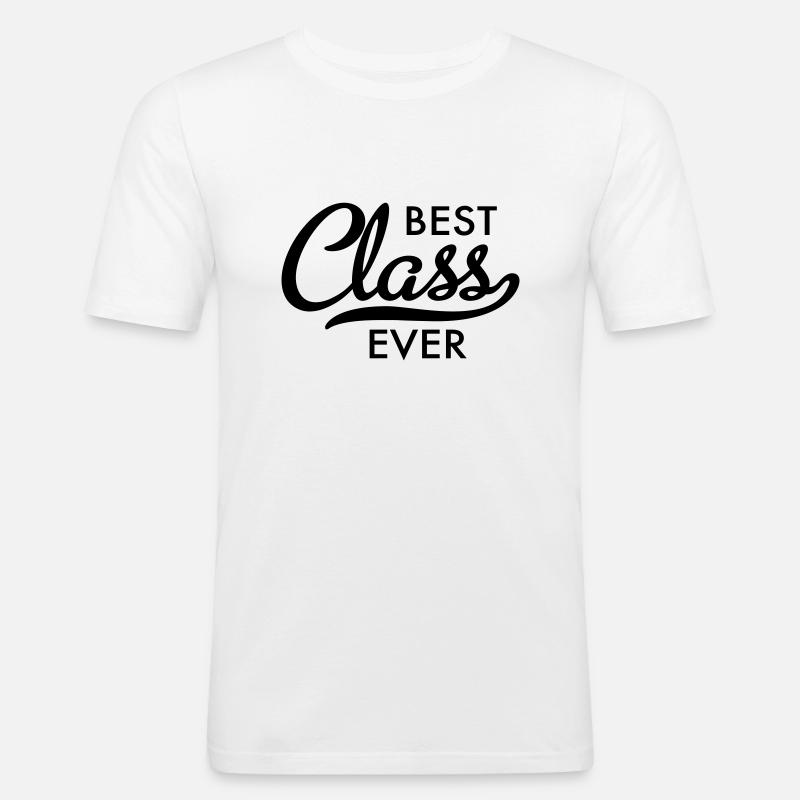 beste Klasse - Männer Slim Fit T-Shirt - Weiß