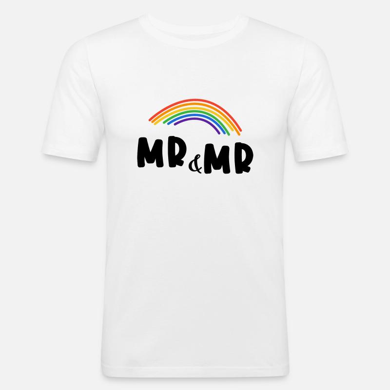 Herr und Herr Homo-Ehe. Geschenk - Männer Slim Fit T-Shirt - Weiß