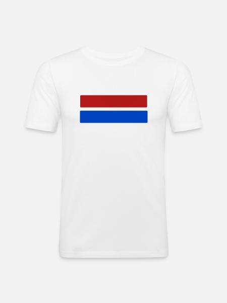 Red Blue - Männer Slim Fit T-Shirt - Weiß