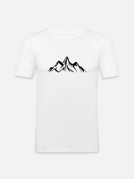 mountain design - Männer Slim Fit T-Shirt - Weiß