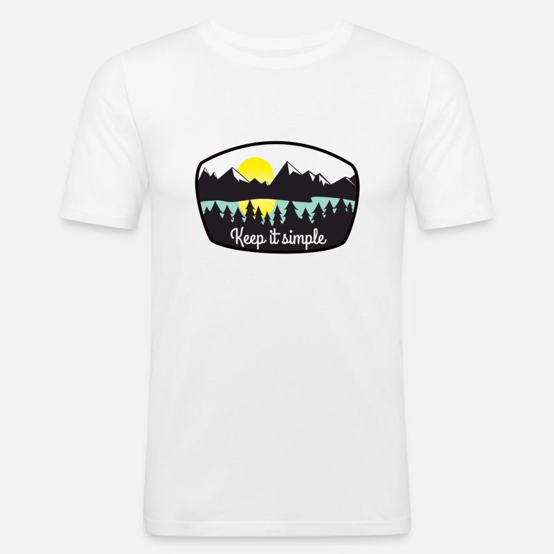 Keep it simple - Männer Slim Fit T-Shirt - Weiß