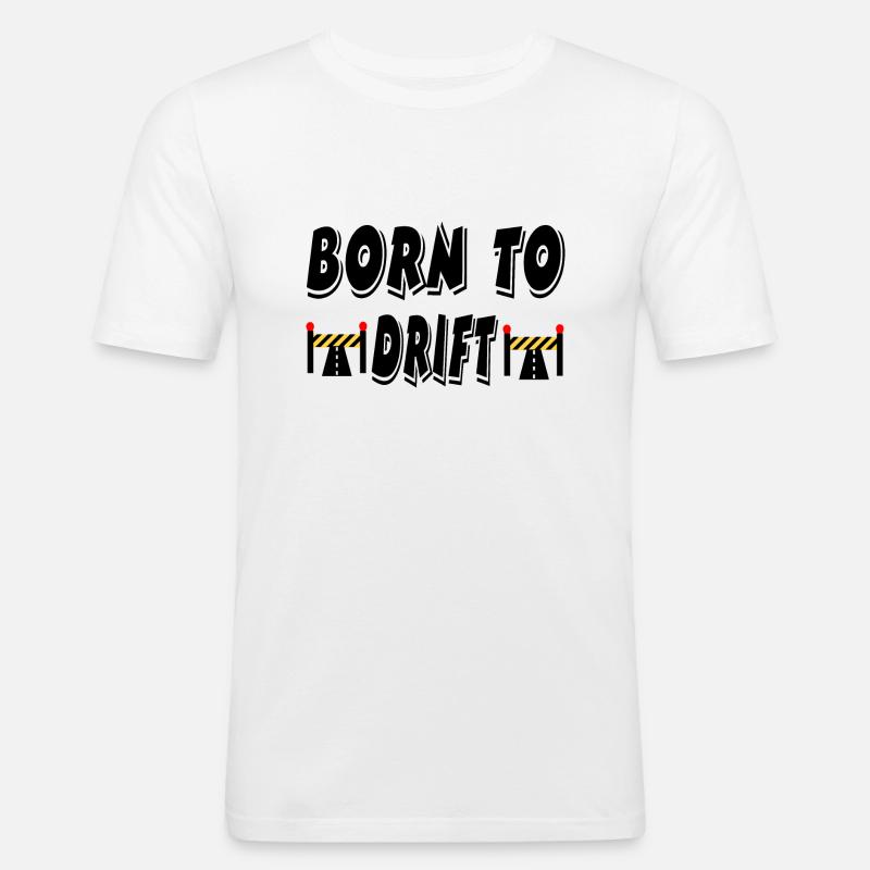 Auto - Männer Slim Fit T-Shirt - Weiß