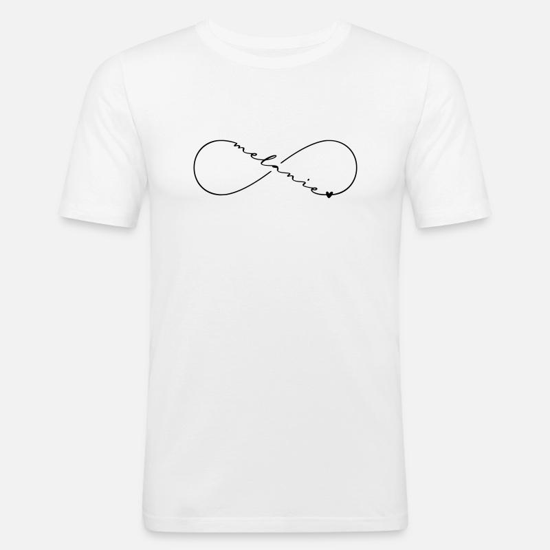 Melanie Name Infinitysymbol - Männer Slim Fit T-Shirt - Weiß