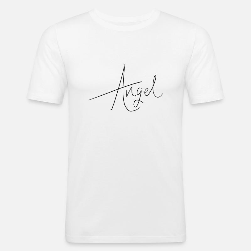 engel - Männer Slim Fit T-Shirt - Weiß