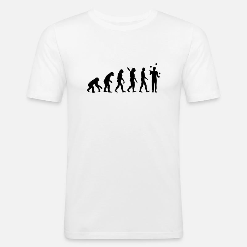 Evolution Juggling - Men's Slim Fit T-Shirt - white