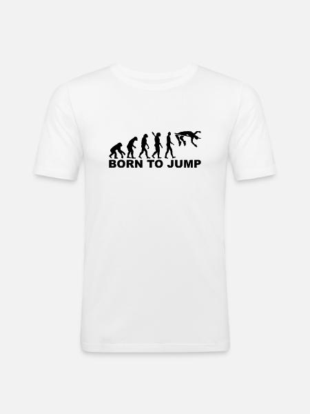 Evolution High jump - Men's Slim Fit T-Shirt - white