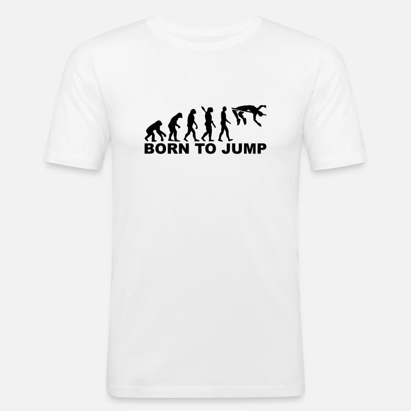 Evolution High jump - Men's Slim Fit T-Shirt - white