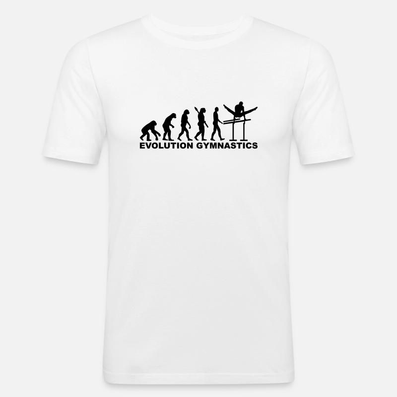 Evolution Gymnastics - Men's Slim Fit T-Shirt - white