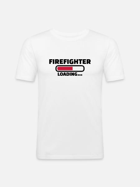 Firefighter - Men's Slim Fit T-Shirt - white