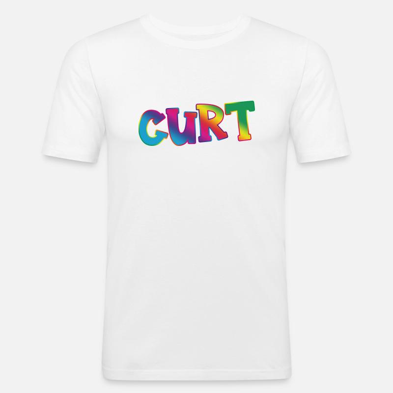 Curt - Männer Slim Fit T-Shirt - Weiß
