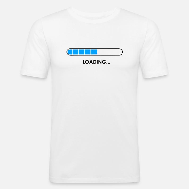 Universelles Loading Symbol - Männer Slim Fit T-Shirt - Weiß