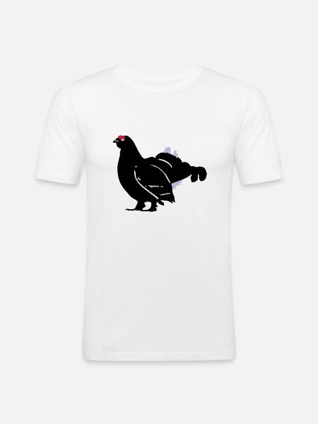 Game cock - Men's Slim Fit T-Shirt - white