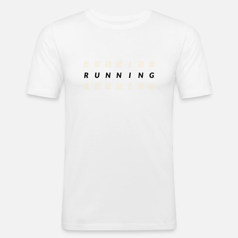 Running, Running, Running - Männer Slim Fit T-Shirt - Weiß