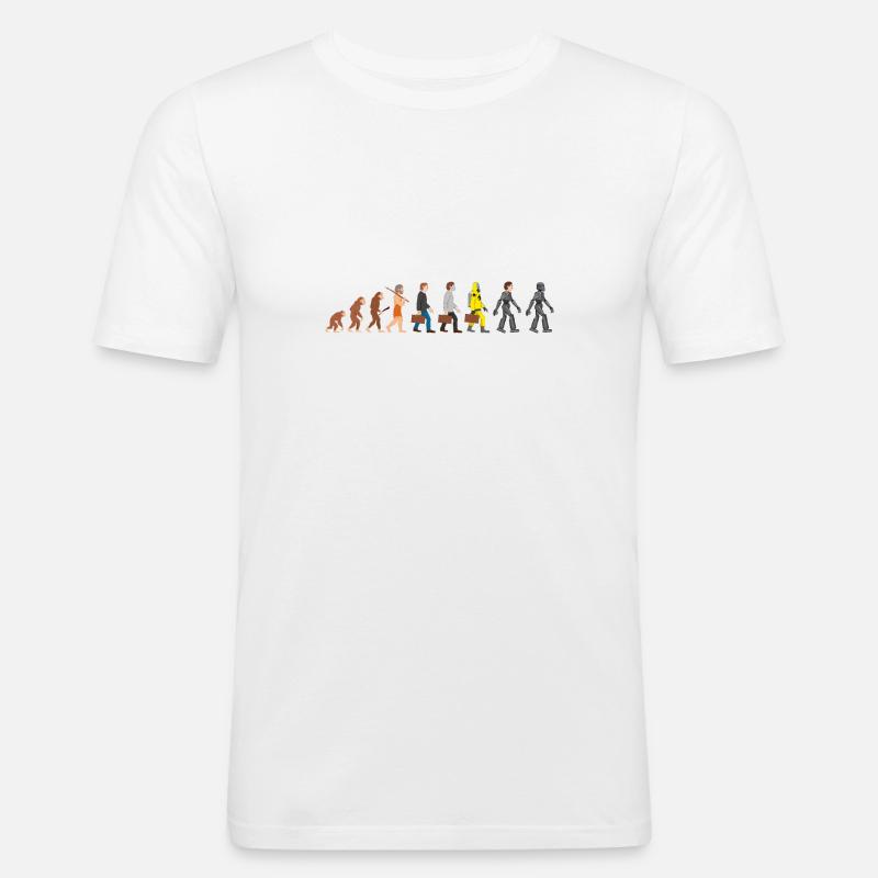 Evolution our far future - Men's Slim Fit T-Shirt - white