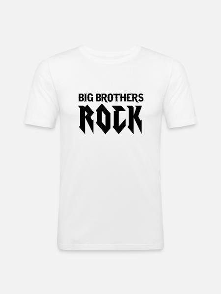 Big Brothers Rock - Men's Slim Fit T-Shirt - white