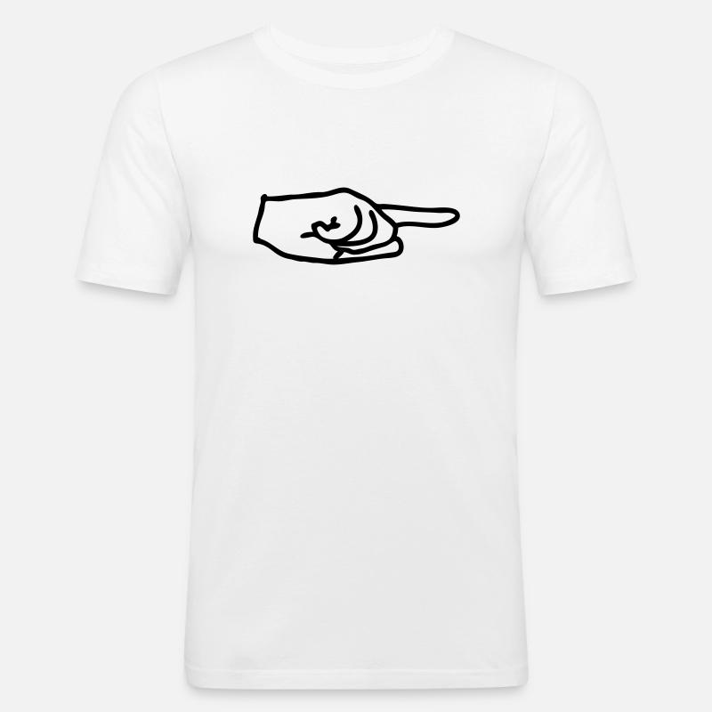 pfeil - Männer Slim Fit T-Shirt - Weiß