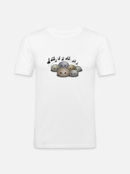 Steine Rock Konzert - Männer Slim Fit T-Shirt - Weiß