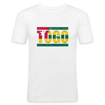 Togo - T-shirt près du corps Homme - blanc - Devant - Nik (191cm)