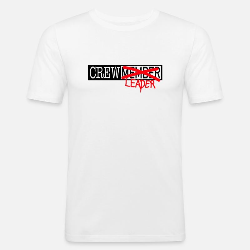 Crew Member - Männer Slim Fit T-Shirt - Weiß