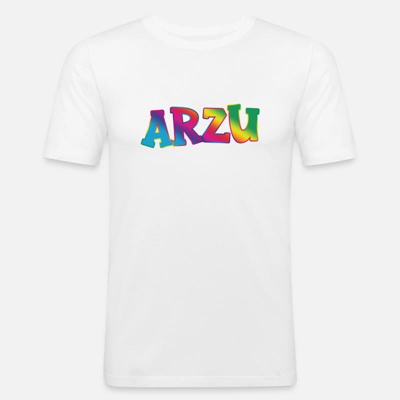 Arzu - Männer Slim Fit T-Shirt - Weiß