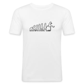 Hürdenlauf Geschenk Hürdenläufer Leichtathletik - Männer Slim Fit T-Shirt - Weiß - Vorne - Nik (191cm)