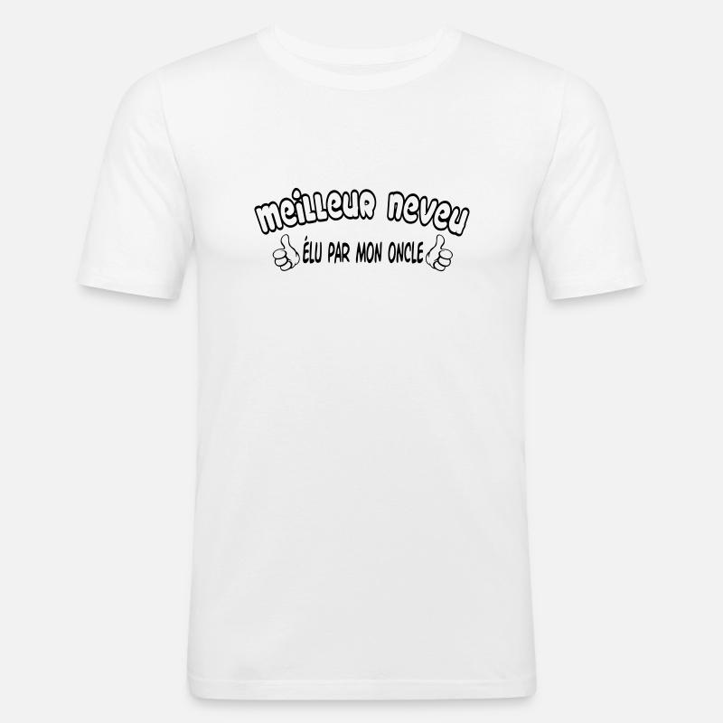 BESTER Neffe - Männer Slim Fit T-Shirt - Weiß