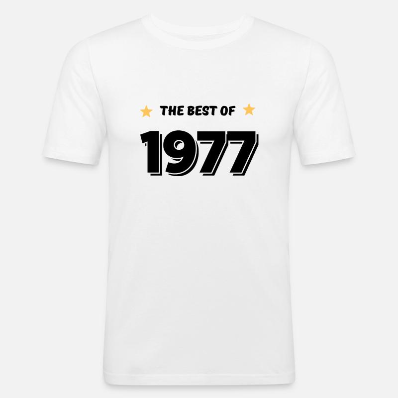 Das Beste von 1977 - Männer Slim Fit T-Shirt - Weiß