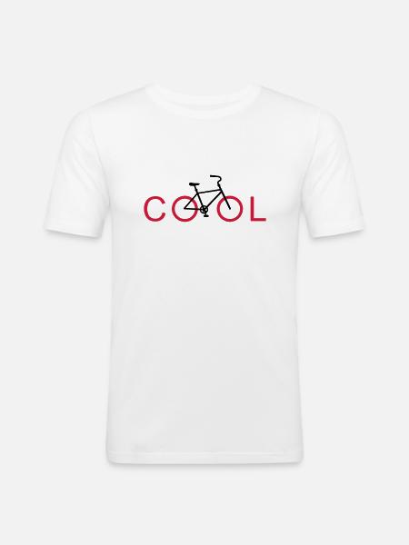 cool fahrrad - Männer Slim Fit T-Shirt - Weiß