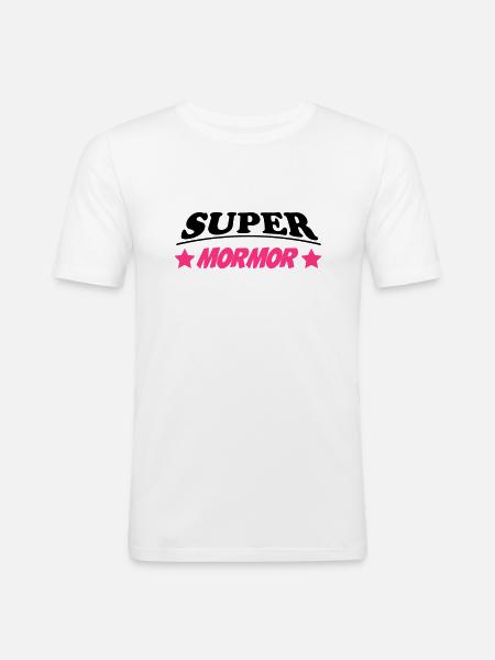 Super mormor - Men's Slim Fit T-Shirt - white