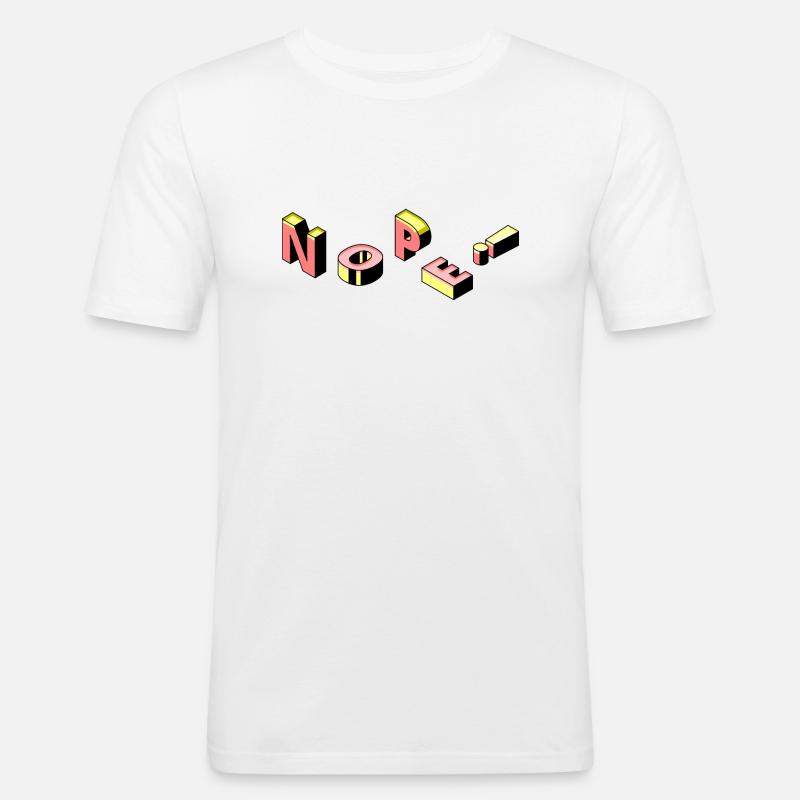 Nope - Men's Slim Fit T-Shirt - white