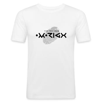 Amazigh - T-shirt près du corps Homme - blanc - Devant - Nik (191cm)