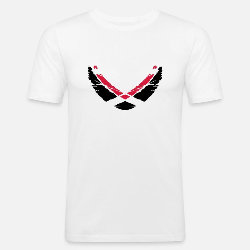U shape pattern circle - Men's Slim Fit T-Shirt - white
