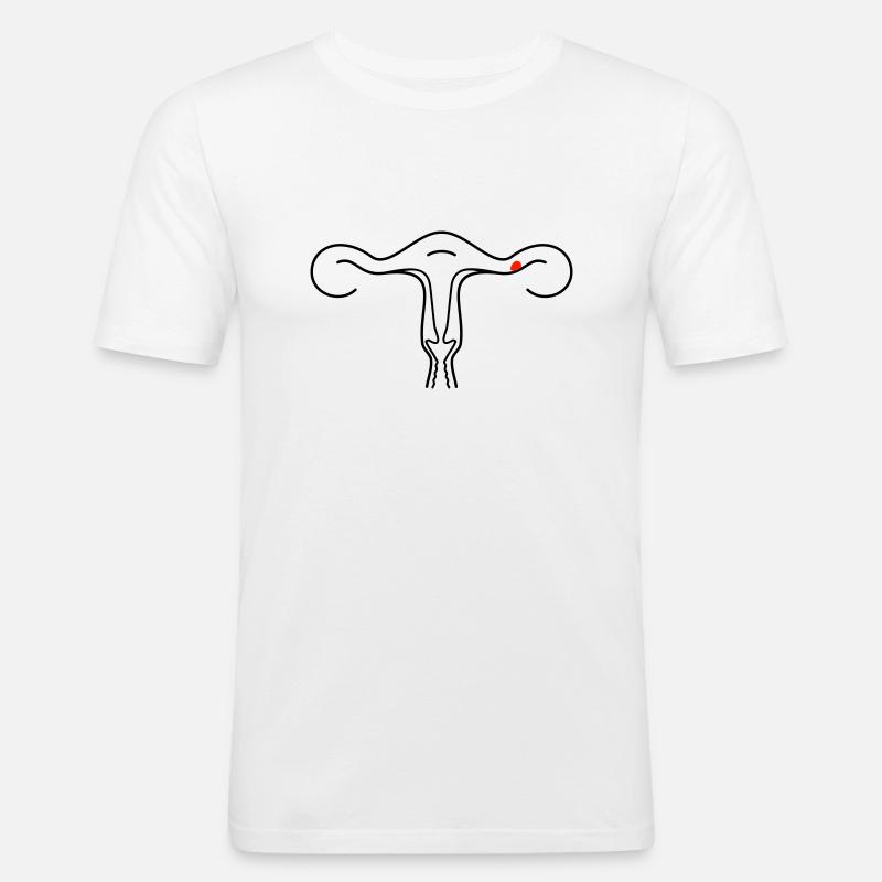 Schematische Gebärmutter (2c) - Männer Slim Fit T-Shirt - Weiß