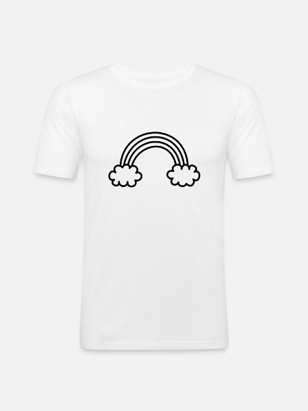 Rainbow - Men's Slim Fit T-Shirt - white