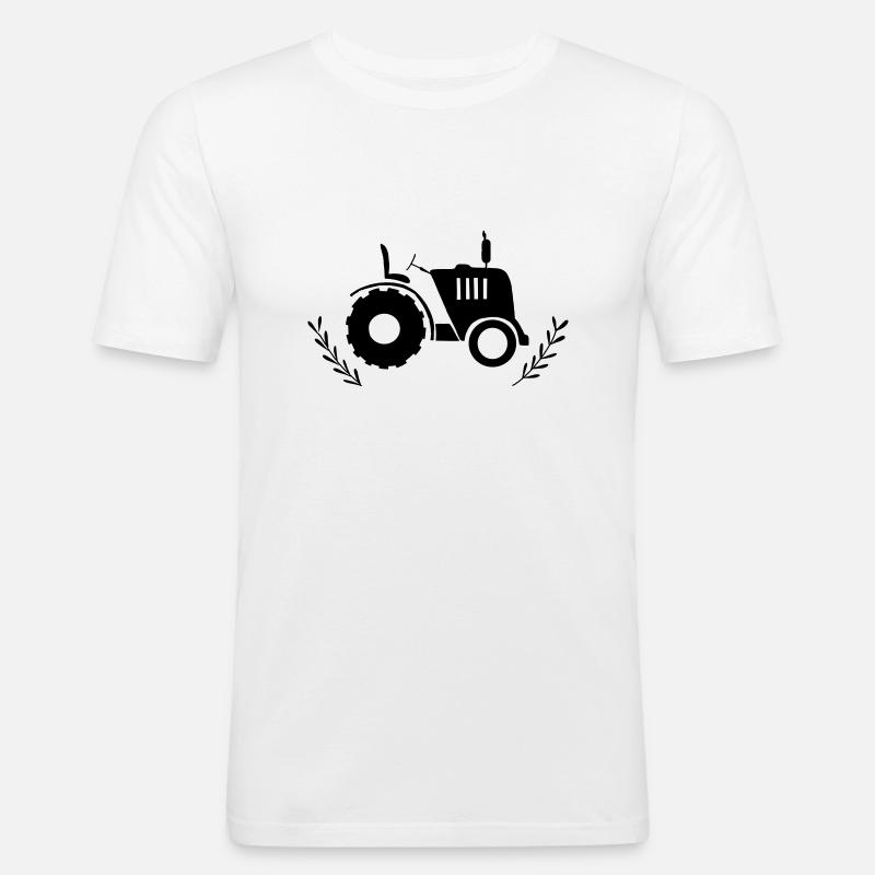 Traktor - Männer Slim Fit T-Shirt - Weiß