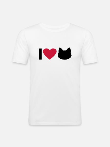 katze - Men's Slim Fit T-Shirt - white