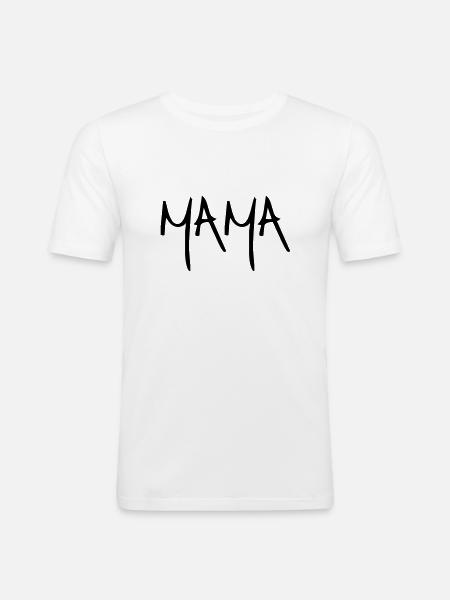 Maman - T-shirt près du corps Homme - blanc
