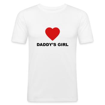 Cute "Daddy's Girl" design for her - Men's Slim Fit T-Shirt - white - Front - Nik (191cm)