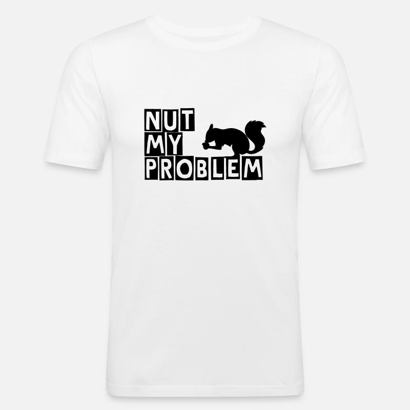 Not my problem - Men's Slim Fit T-Shirt - white
