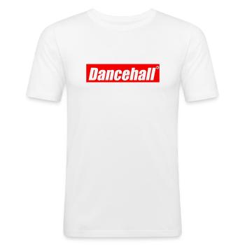 Dancehall - Kreyol Sat - Men's Slim Fit T-Shirt - white - Front - Nik (191cm)