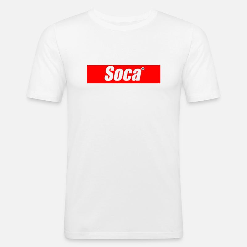 Soca - Kreyol Sa - Männer Slim Fit T-Shirt - Weiß