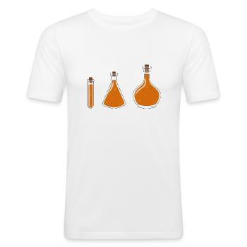 Orange potions - Men's Slim Fit T-Shirt - white - Front - Nik (191cm)