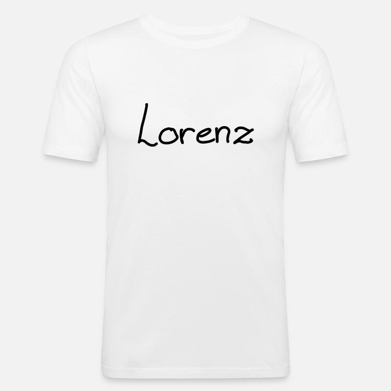 Lorenz - Männer Slim Fit T-Shirt - Weiß
