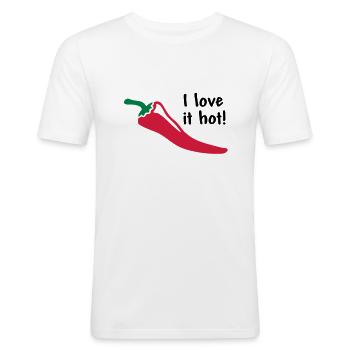 Chef - T-shirt près du corps Homme - blanc - Devant - Nik (191cm)