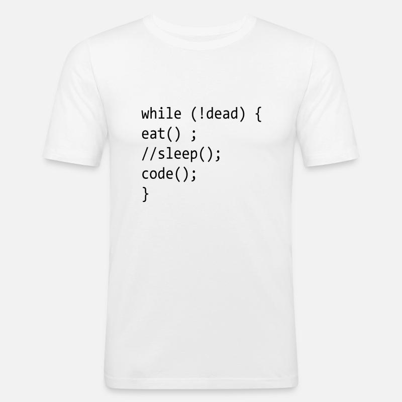 Code Admin Informatik Nerd Programming - Männer Slim Fit T-Shirt - Weiß
