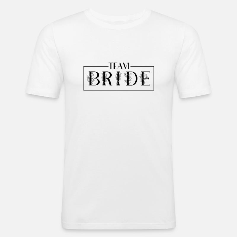 Team Bride mit Stil - Männer Slim Fit T-Shirt - Weiß