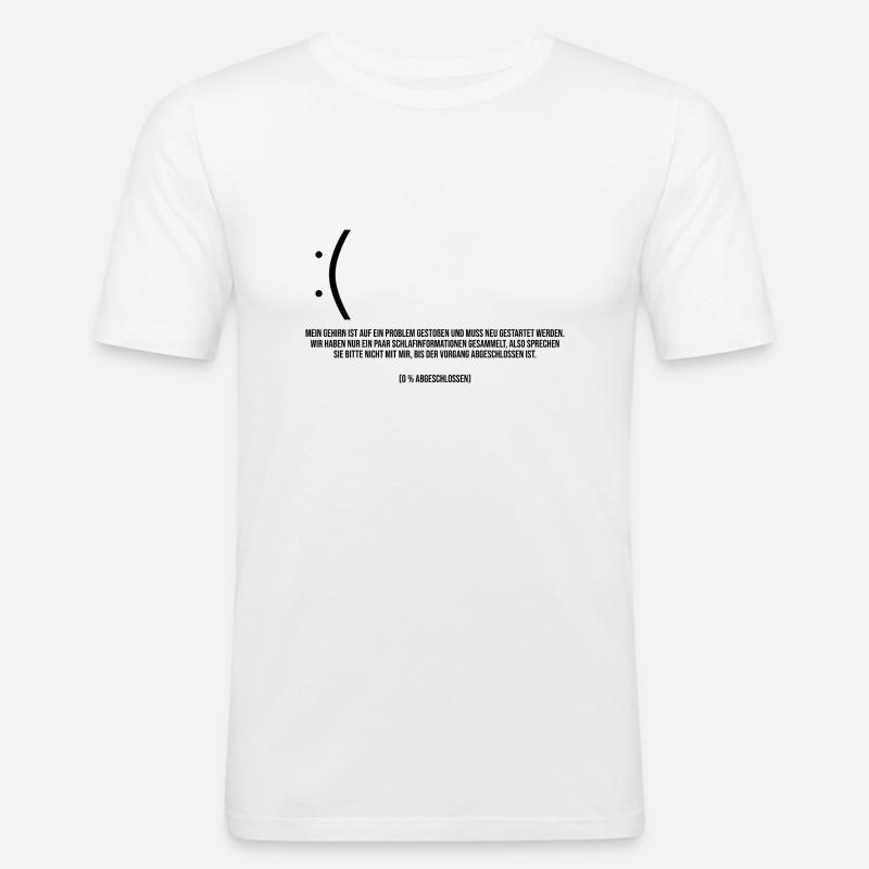 Computer Blauer bildschirm error - Männer Slim Fit T-Shirt - Weiß