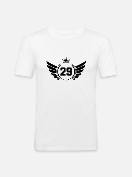 wappen 29 - Männer Slim Fit T-Shirt - Weiß