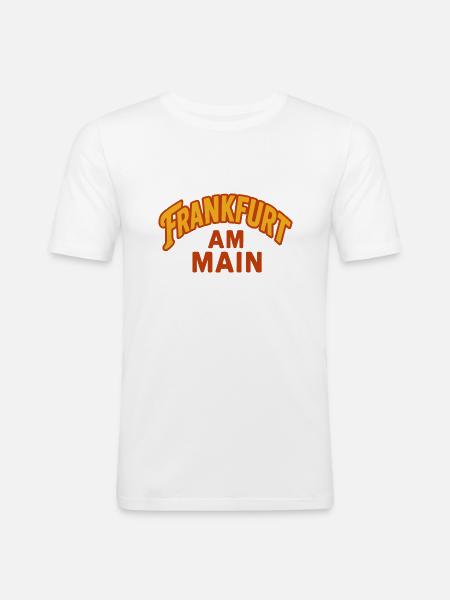 Frankfurt am Main - Männer Slim Fit T-Shirt - Weiß