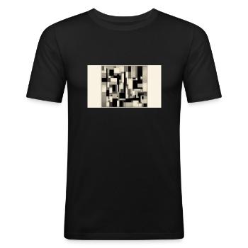 Chromatic Infinity: A Futuristic Exploration of - Men's Slim Fit T-Shirt - black - Front - Nik (191cm)